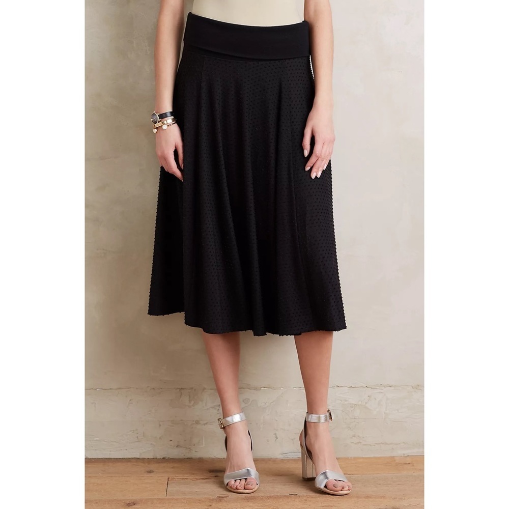 Anthropologie Maeve Berkeley midi skirt Swiss Dot NWT